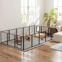 Voir la diapositive 2 : PAWHUT Parc enclos chien 16 panneaux modulables pliable porte verrouillable acier époxy noir