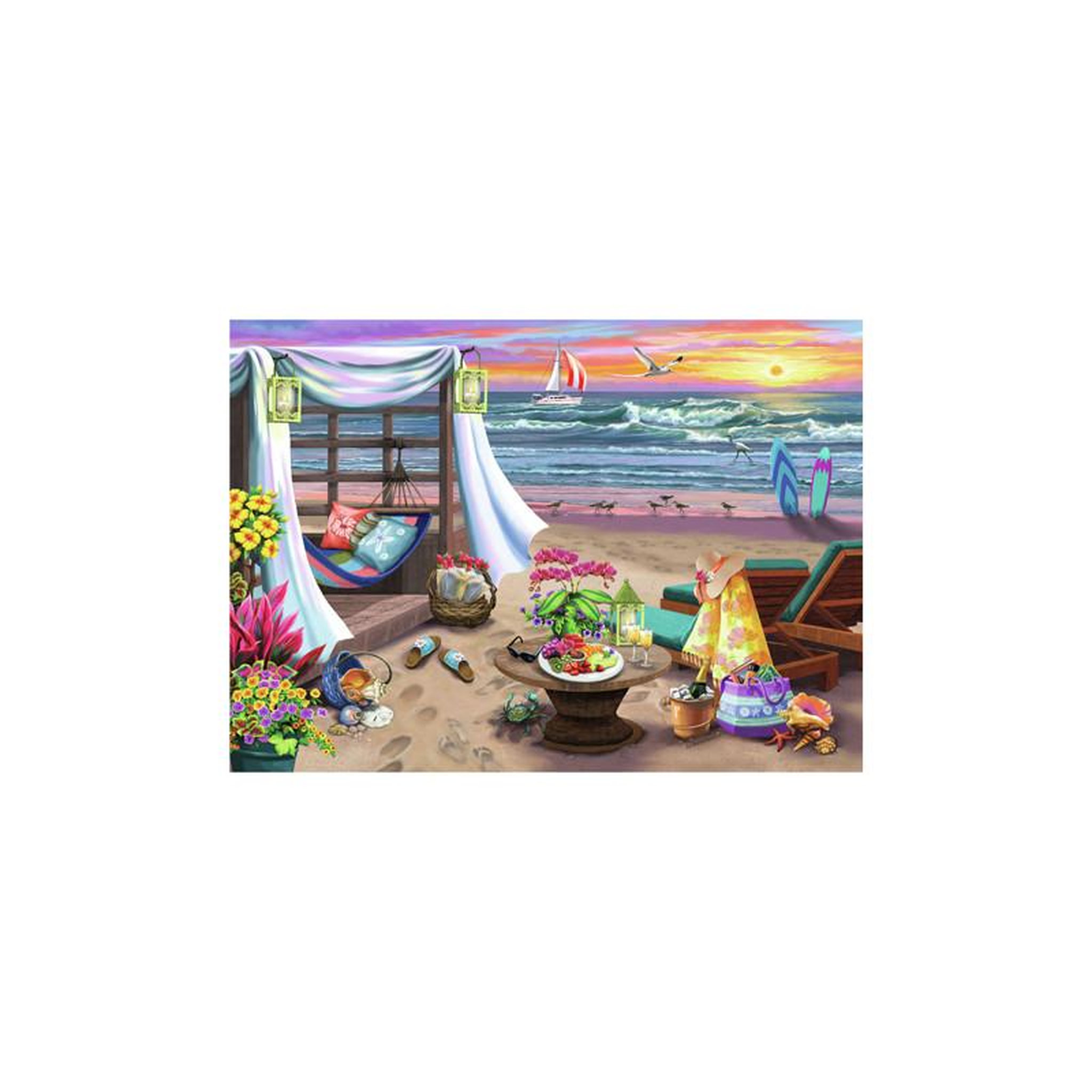 Voir la diapositive 2 : RAVENSBURGER Ravensburger - Jigsaw puzzle Beach evening, 500 pcs. 167920