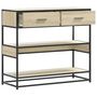 Voir la diapositive 5 : VIDAXL Table console chene sonoma 90x35x80 cm bois d'ingenierie