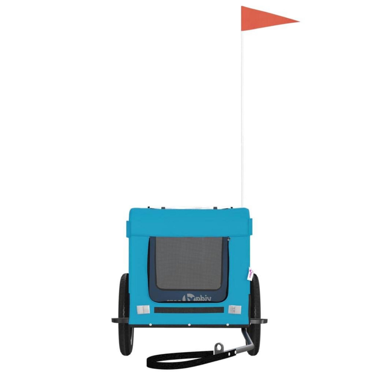 VIDAXL Remorque de velo pour animaux de compagnie bleu et noir