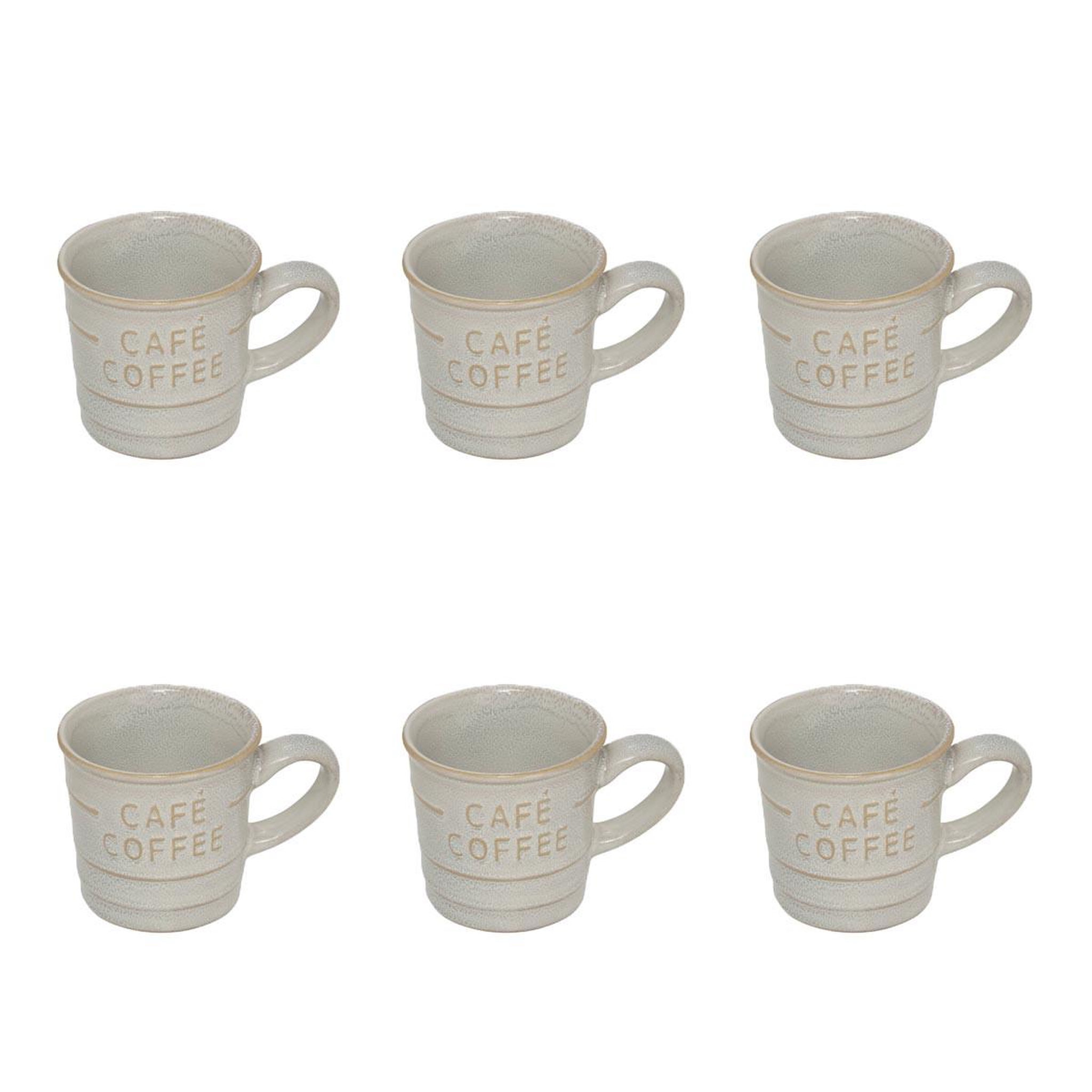 SECRET DE GOURMET Lot de 6 tasses à café expresso  joel  8cl blanc