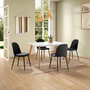 Voir la diapositive 5 : VS VENTA-STOCK Lot de 4 chaises Kana noir, pieds en métal et assise rembourrée