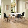 Voir la diapositive 5 : VS VENTA-STOCK Lot de 4 chaises Kana noir, pieds en métal et assise rembourrée