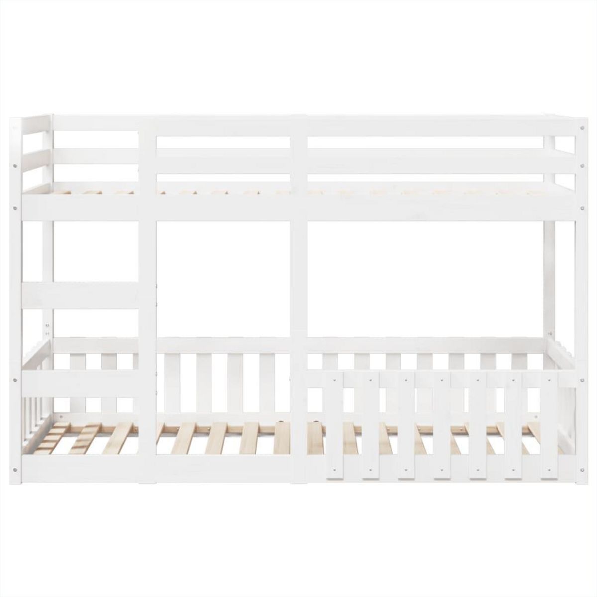 VIDAXL Lit superpose Blanc 75x190 cm Bois de pin massif