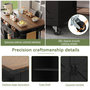 Voir la diapositive 5 : MERAX Desserte 2 portes 3 tiroirs coloris noir mdf