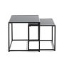 Voir la diapositive 2 : Paris Prix Lot de 2 Tables d'Appoint  Cromano  40cm Noir