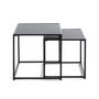 Voir la diapositive 2 : Paris Prix Lot de 2 Tables d'Appoint  Cromano  40cm Noir