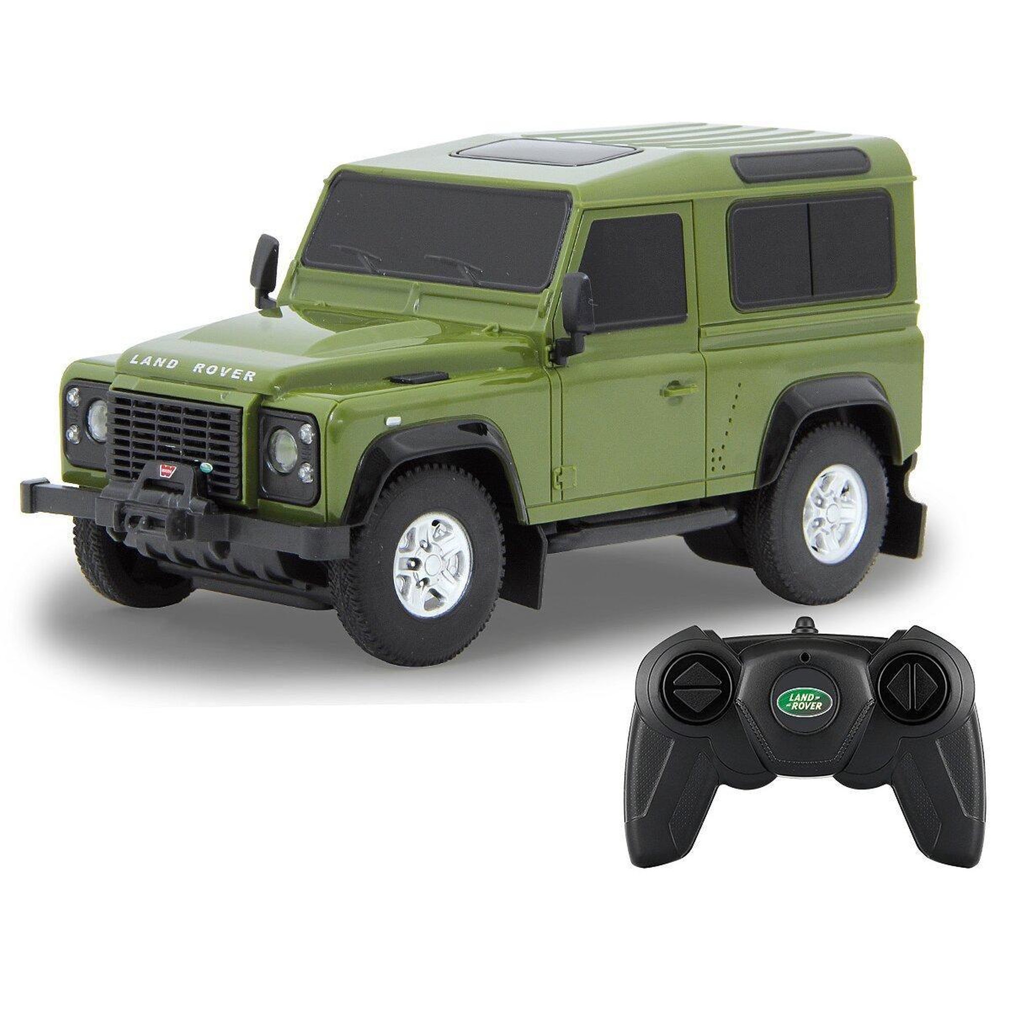 Voir la diapositive 3 : Jamara Voiture télécommandée land rover defender 1:24 vert 2,4ghz