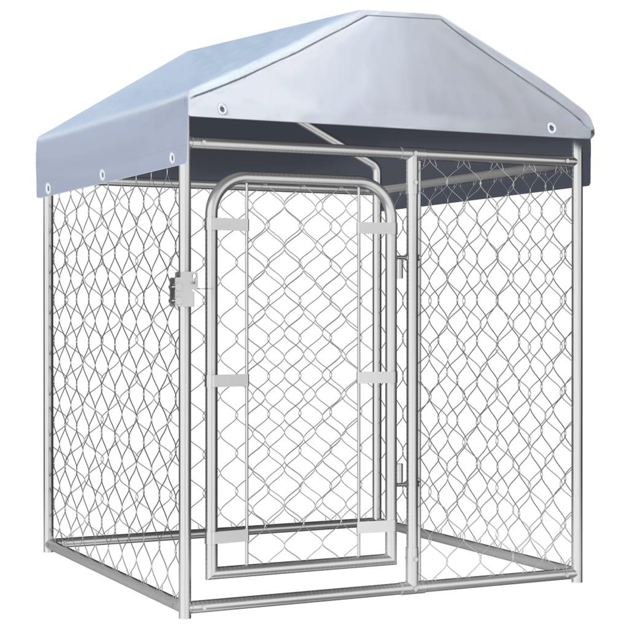 Voir la diapositive 1 : VIDAXL Chenil exterieur avec toit 100 x 100 x 125 cm