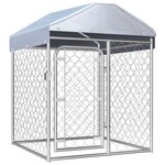 VIDAXL Chenil exterieur avec toit 100 x 100 x 125 cm
