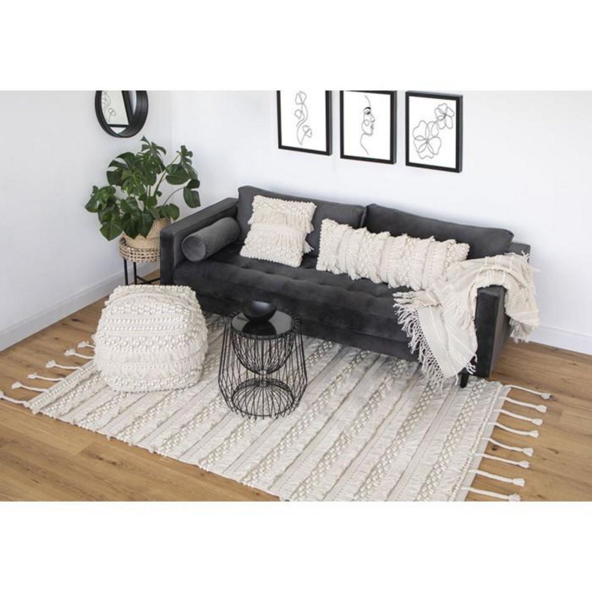 Paris Prix Tapis Bohème Tissé Fait à la Main  Bohist  Naturel