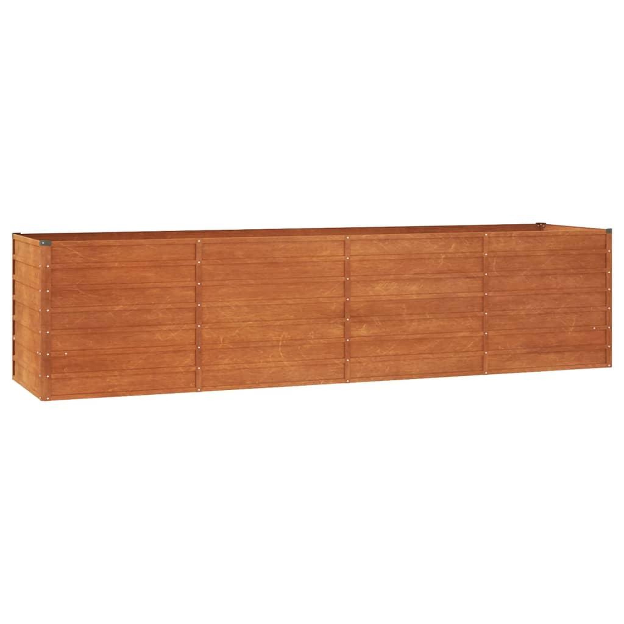 Voir la diapositive 2 : VIDAXL Lit sureleve de jardin rouille 320x80x77 cm acier corten