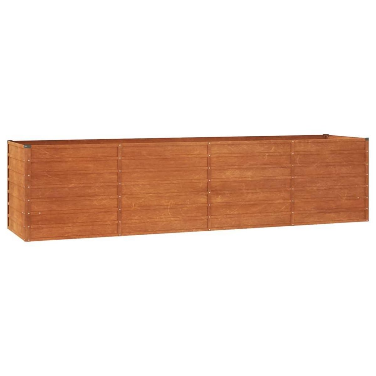 VIDAXL Lit sureleve de jardin rouille 320x80x77 cm acier corten