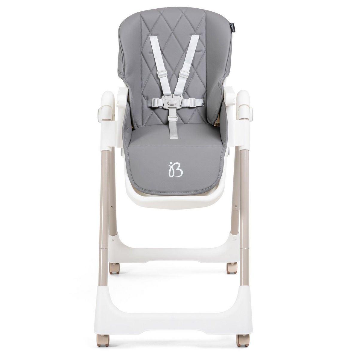 BEBELISSIMO Bebelissimo - Chaise haute évolutive bébé - Pliable - Compacte - Réglable hauteur - De 6 mois à 3 ans (15kg) - gris