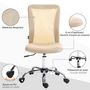Voir la diapositive 4 : VINSETTO Vinsetto Chaise de bureau ergonomique hauteur réglable piètement chromé pivotant 360° revêtement maille beige