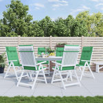 VIDAXL Coussins de chaise a dossier haut lot de 6 vert tissu oxford