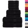 Voir la diapositive 2 : VIDAXL Ensemble de serviettes de qualité supérieure SOLUND 8 pcs noir