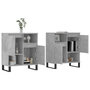 Voir la diapositive 3 : VIDAXL Buffets 2 pcs gris beton bois d'ingenierie