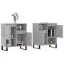 Voir la diapositive 3 : VIDAXL Buffets 2 pcs gris beton bois d'ingenierie