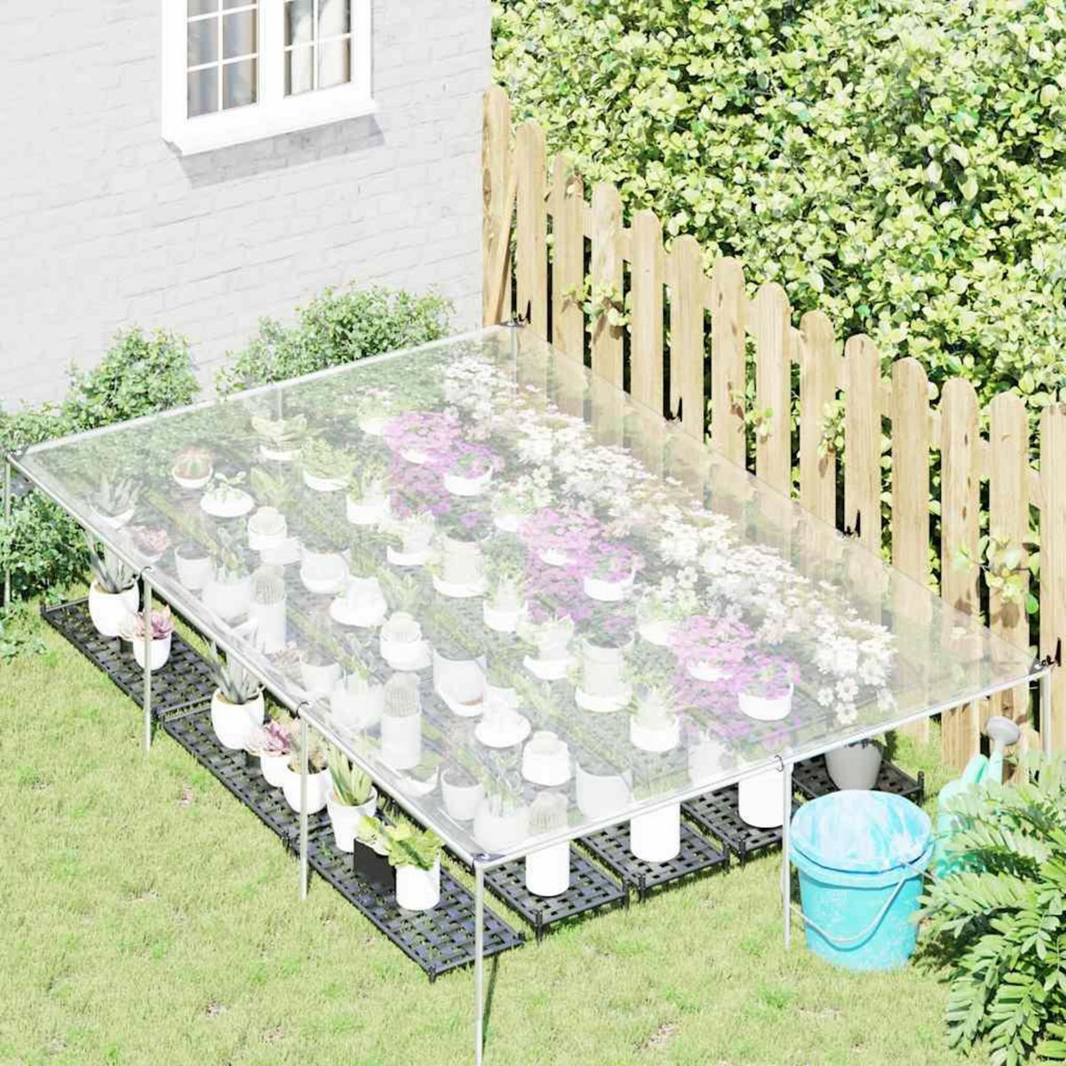 VIDAXL Bache transparente avec œillets 2x3 m polyethylene