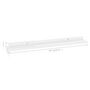Voir la diapositive 6 : VIDAXL Etageres murales 2 pcs Blanc brillant 60x9x3 cm