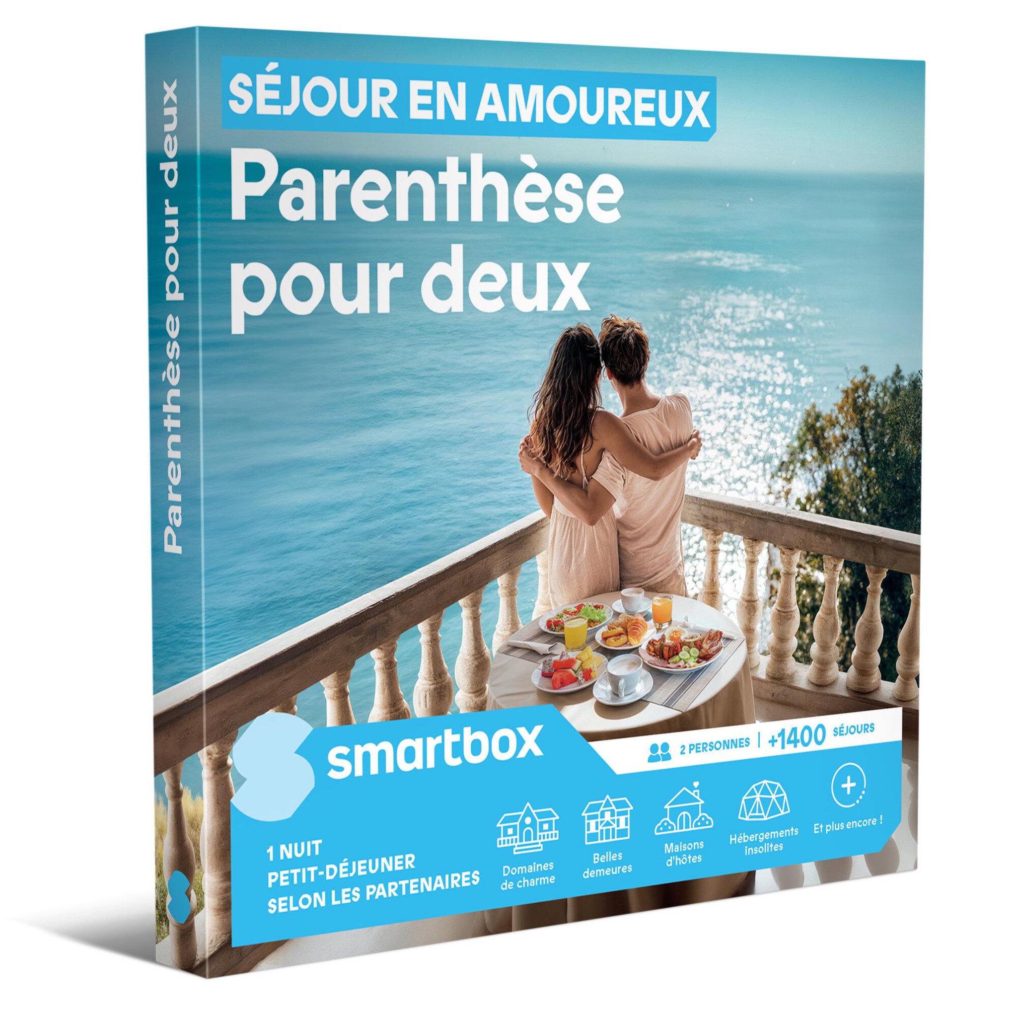 Voir la diapositive 1 : Smartbox Séjour en amoureux - Parenthèse pour deux - Coffret Cadeau Séjour