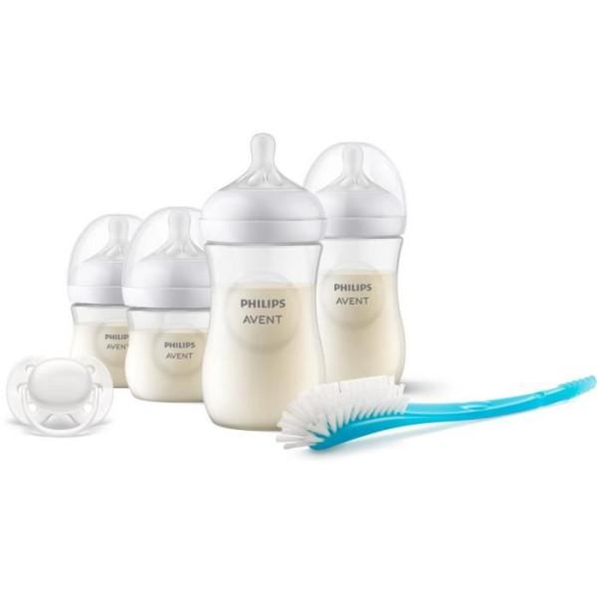 Voir la diapositive 2 : PHILIPS AVENT Kit nouveau-né - philips avent - natural 3.0 - 2 biberons 125ml + 2 biberons 260ml + sucette ultra douce 0-6m + goupillon