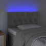 Voir la diapositive 3 : VIDAXL Tete de lit a LED Gris clair 80x7x78/88 cm Velours