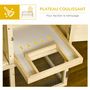 Voir la diapositive 6 : PAWHUT Clapier enclos cage à lapin 2 niveaux dim. 151L x 106l x 97H cm - aire de jeu, rampe, portes verouillables - bois sapin
