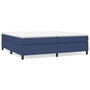 Voir la diapositive 2 : VIDAXL Sommier a lattes de lit avec matelas Bleu 200x200 cm Tissu