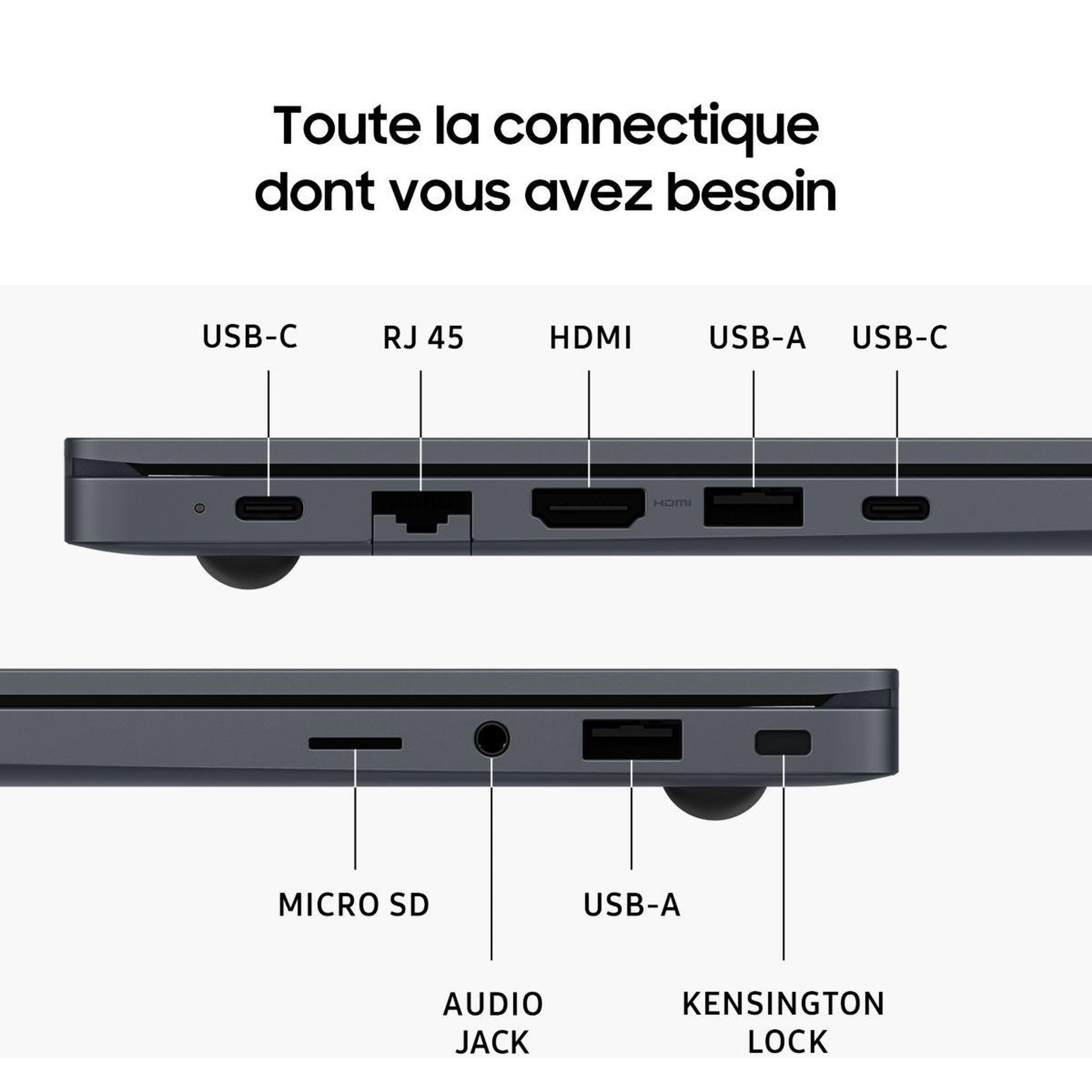 Voir la diapositive 5 : Samsung Ordinateur portable Galaxy Book4 15.6' I7 16Go 512Go Argent