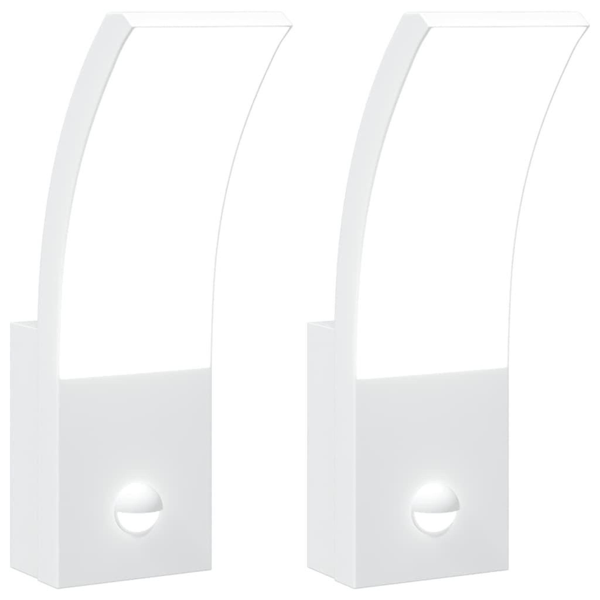 Voir la diapositive 2 : VIDAXL Appliques murales LED d'exterieur avec capteurs 2 pcs blanc