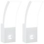 Voir la diapositive 2 : VIDAXL Appliques murales LED d'exterieur avec capteurs 2 pcs blanc