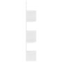 Voir la diapositive 4 : VIDAXL Etagere d'angle murale blanc brillant 19x19x123 cm