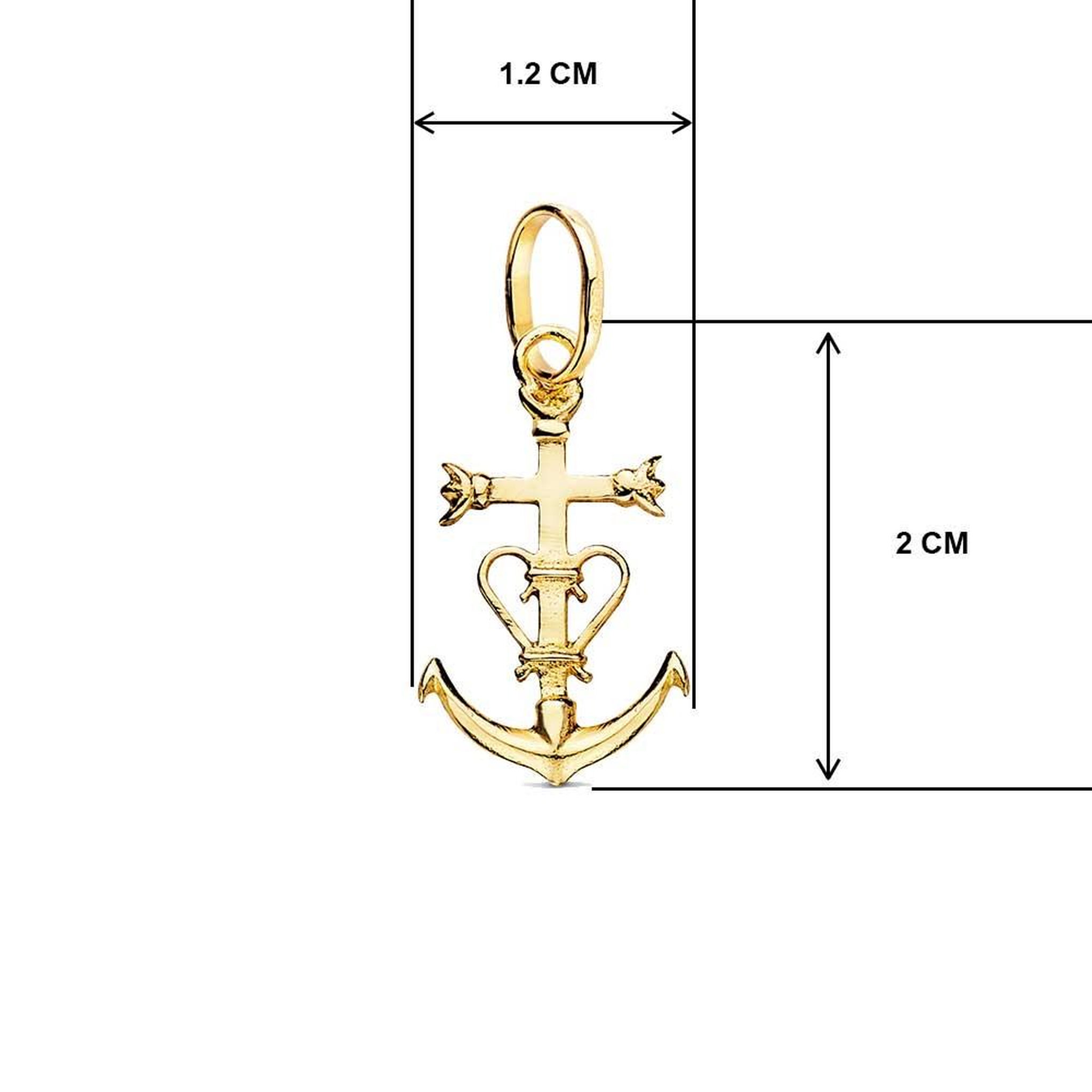 Voir la diapositive 3 : L'ATELIER D'AZUR Collier - Médaille Croix Camarguaise Or Jaune - Chaine Dorée