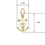Voir la diapositive 3 : L'ATELIER D'AZUR Collier - Médaille Croix Camarguaise Or Jaune - Chaine Dorée