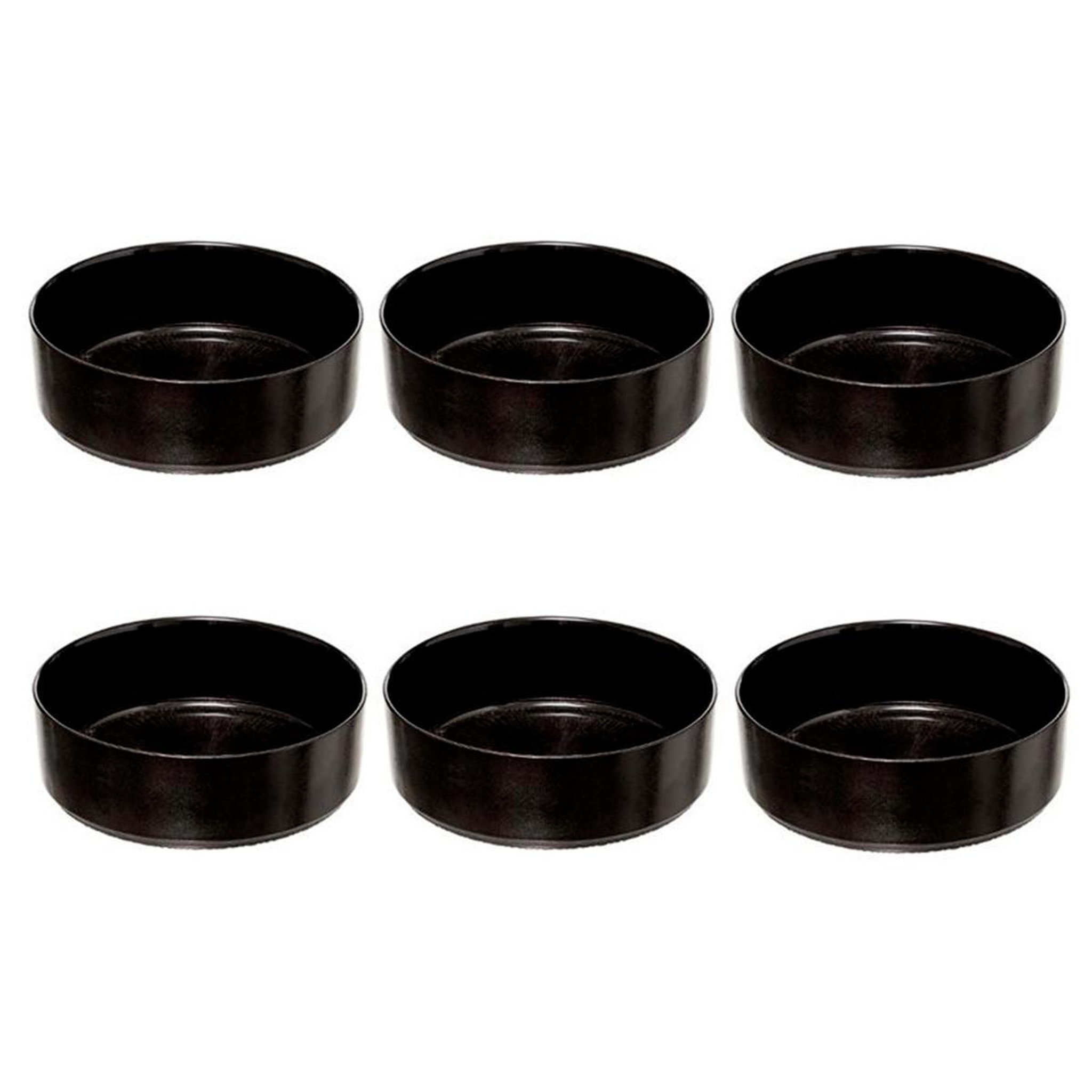 SECRET DE GOURMET Lot de 6 coupelles en verre  astra  15cm noir