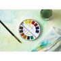 Voir la diapositive 3 : Pebeo Boîte ronde de 12 demi-godets aquarelle + pinceau à eau