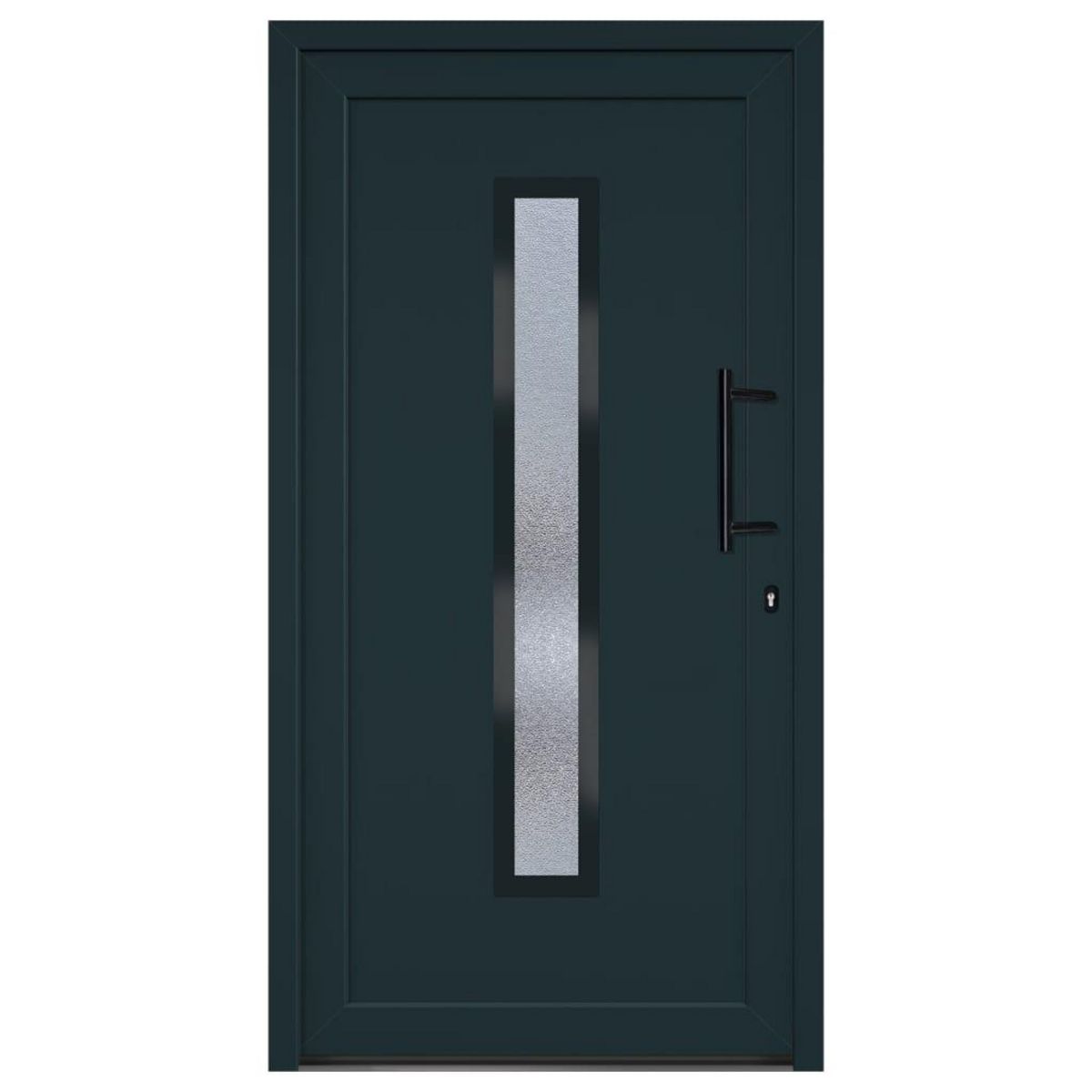 VIDAXL Porte d'entree anthracite 108x200 cm PVC