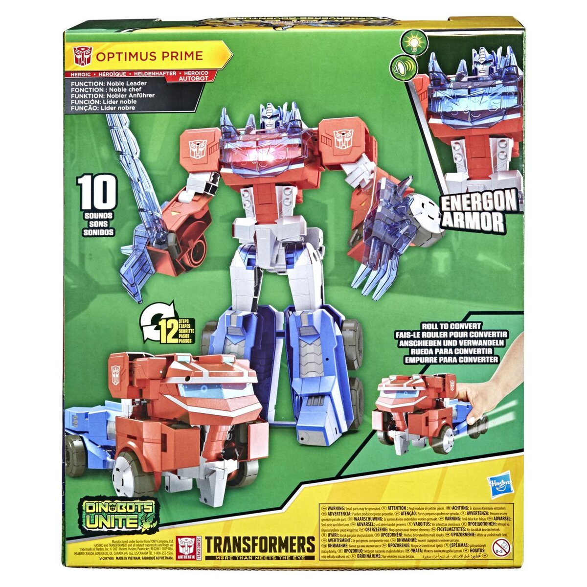 HASBRO Transformers Cyberverse Adventures Dinobots Unite Roll N&rsquo; Change Optimus Prime