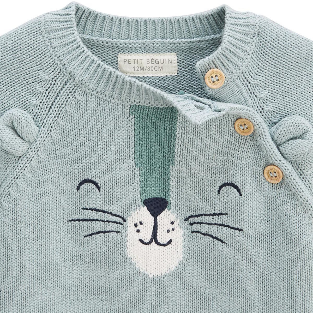 Petit Béguin Pull enfant en tricot Oscar