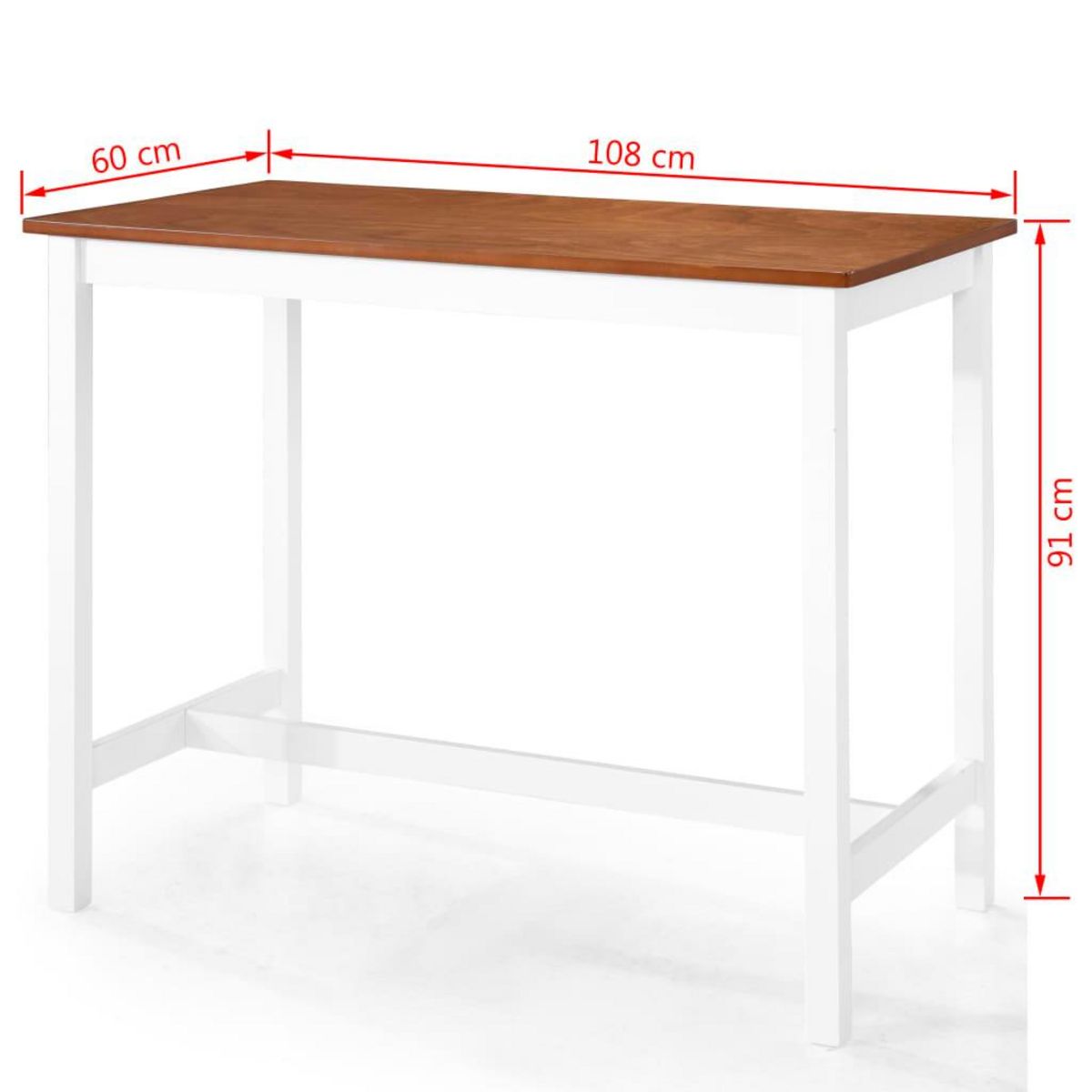 VIDAXL Table et tabouret de bar 5 pcs Bois massif