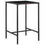 Voir la diapositive 1 : VIDAXL Table de bar de jardin Marron 70x70x110 cm Resine tressee verre