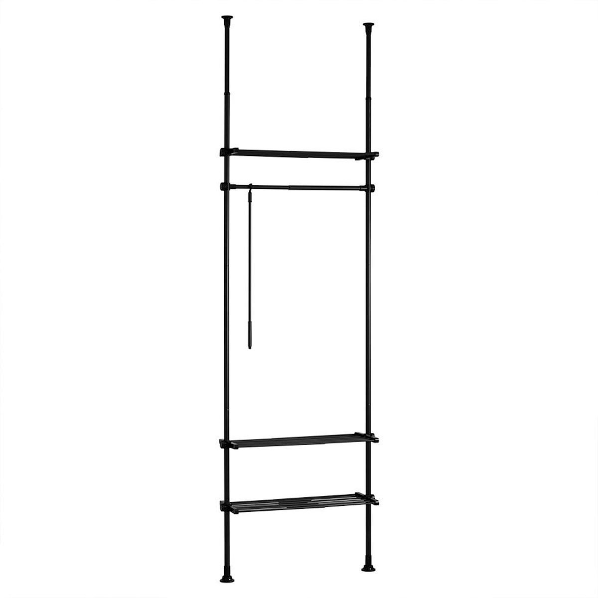 SOBUY SoBuy - Portemanteau Sur Pied à deux étagères - Industriel - KLS07