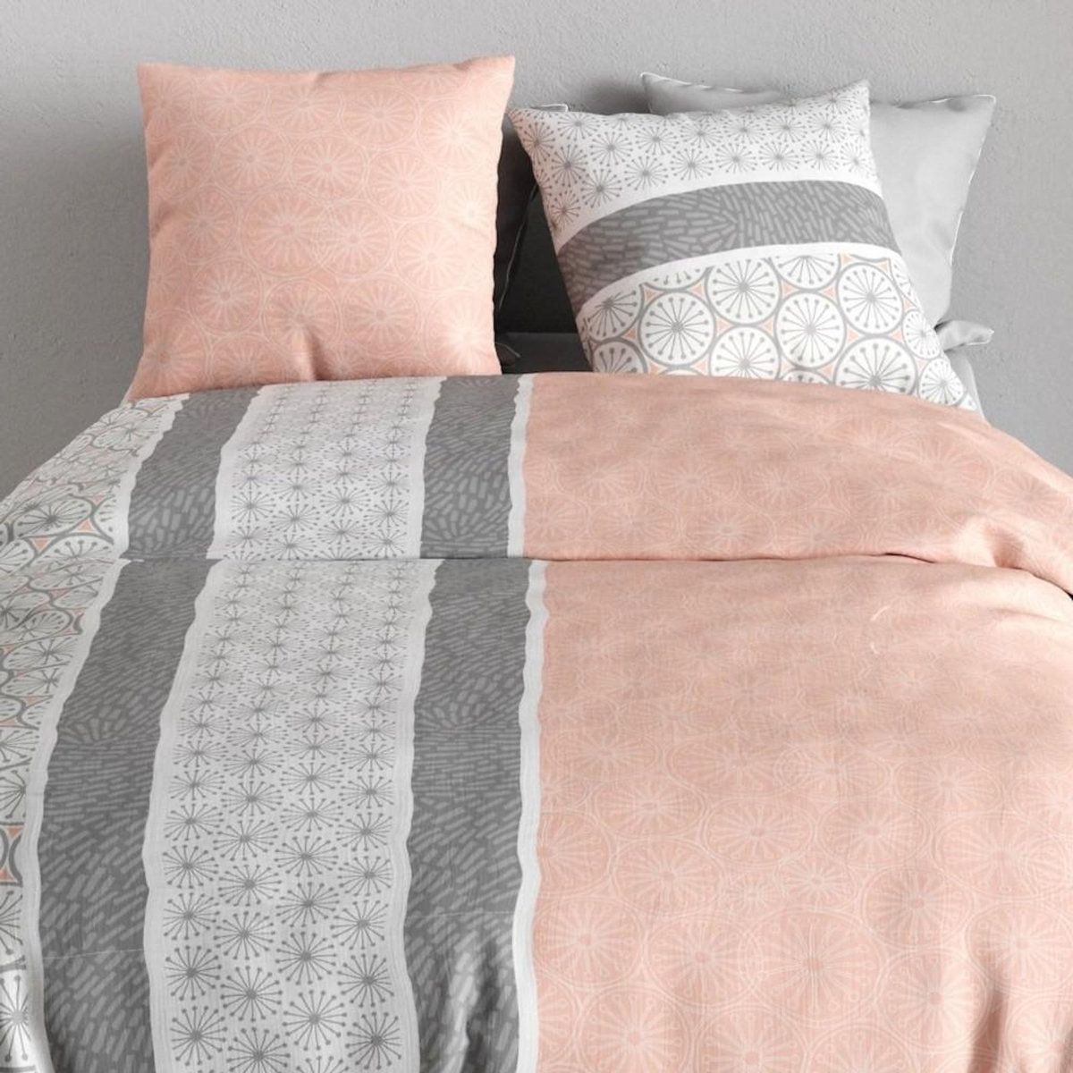 ATELIER DU COTON Housse de couette 260x240 + 2 taies en coton 57 fils