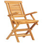 Voir la diapositive 3 : VIDAXL Chaises de jardin pliantes lot de 2 56x63x90cm bois massif teck