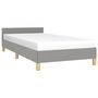 Voir la diapositive 3 : VIDAXL Cadre de lit sans matelas gris clair 80x200 cm tissu