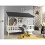 Voir la diapositive 5 : Paris Prix Pack - Lit Cabane Enfant, Sommier & Matelas  Housebed III  90x200cm Blanc & Noir