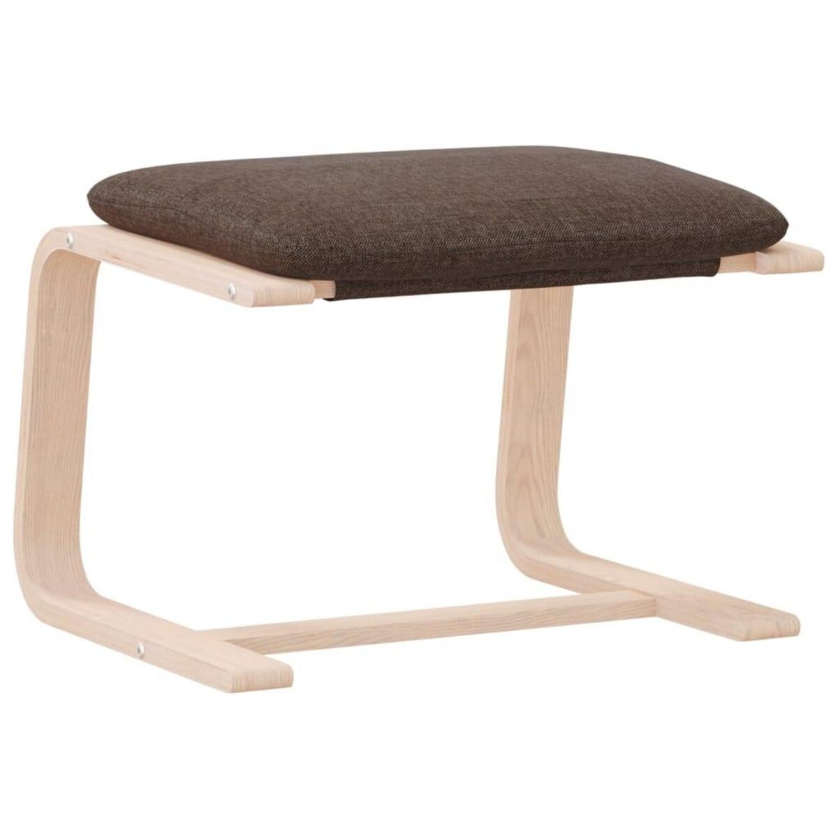 VIDAXL Repose-pied Marron fonce 51x41x40 cm Tissu