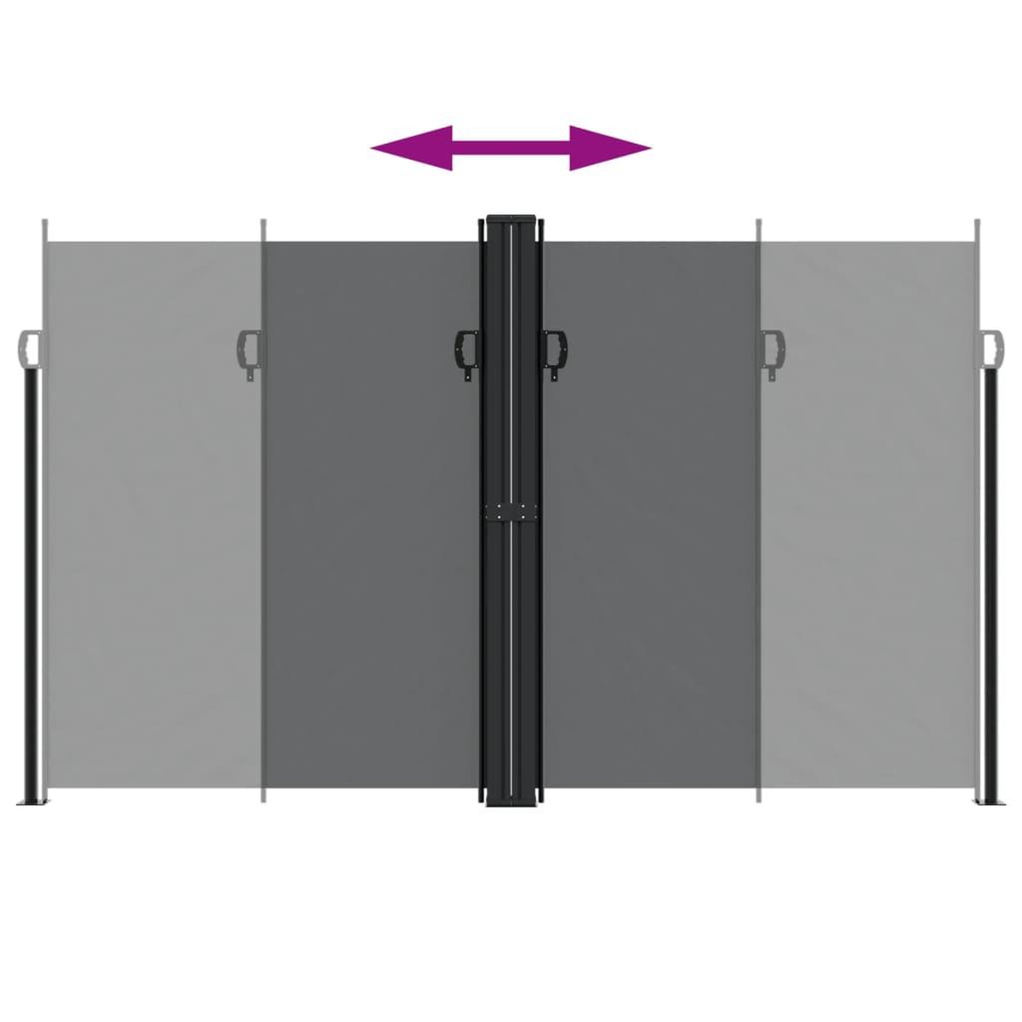 Voir la diapositive 5 : VIDAXL Auvent lateral retractable noir 200x600 cm